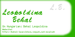 leopoldina behal business card